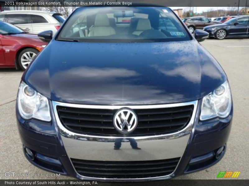 Thunder Blue Metallic / Cornsilk Beige 2011 Volkswagen Eos Komfort