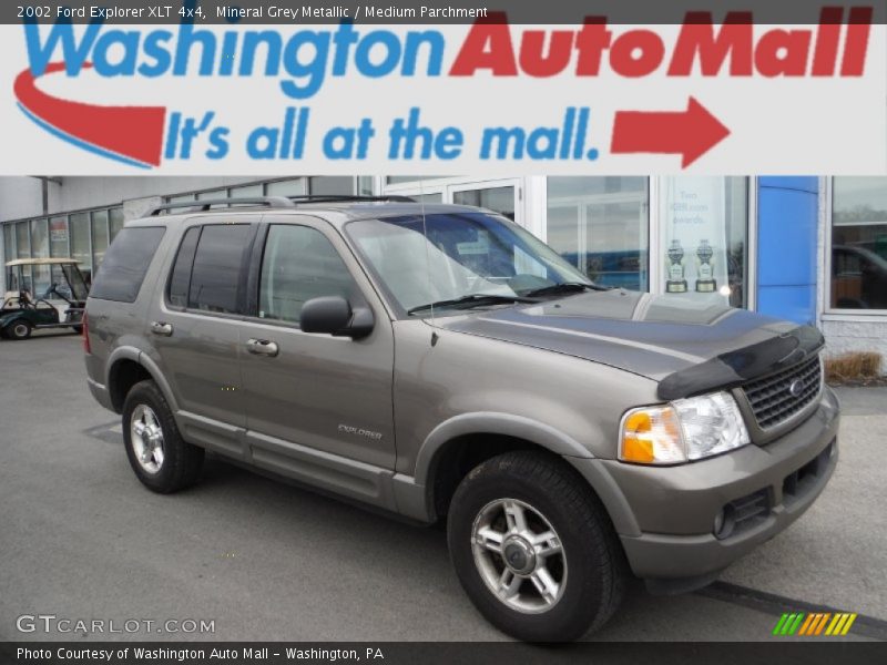 Mineral Grey Metallic / Medium Parchment 2002 Ford Explorer XLT 4x4
