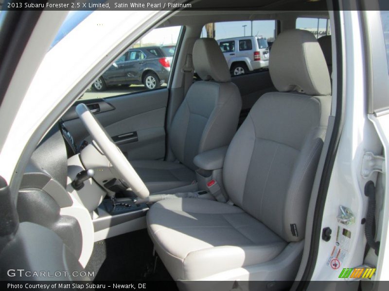 Satin White Pearl / Platinum 2013 Subaru Forester 2.5 X Limited