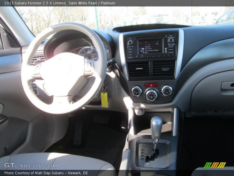 Satin White Pearl / Platinum 2013 Subaru Forester 2.5 X Limited