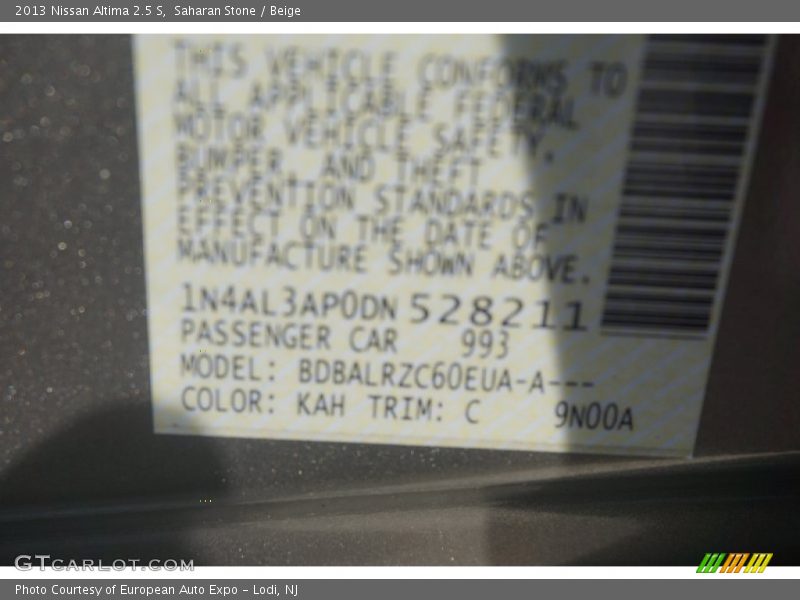 Saharan Stone / Beige 2013 Nissan Altima 2.5 S