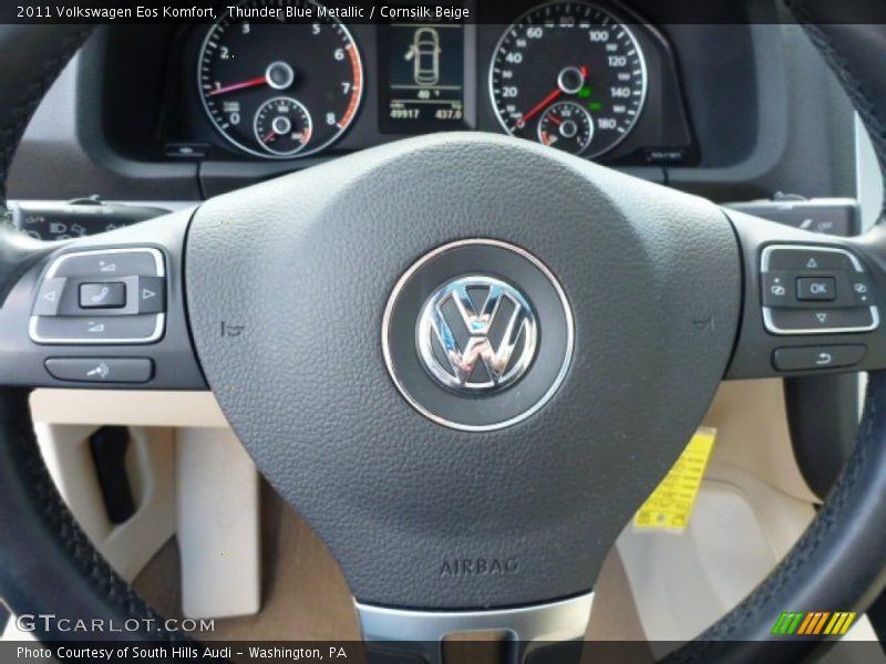 Thunder Blue Metallic / Cornsilk Beige 2011 Volkswagen Eos Komfort