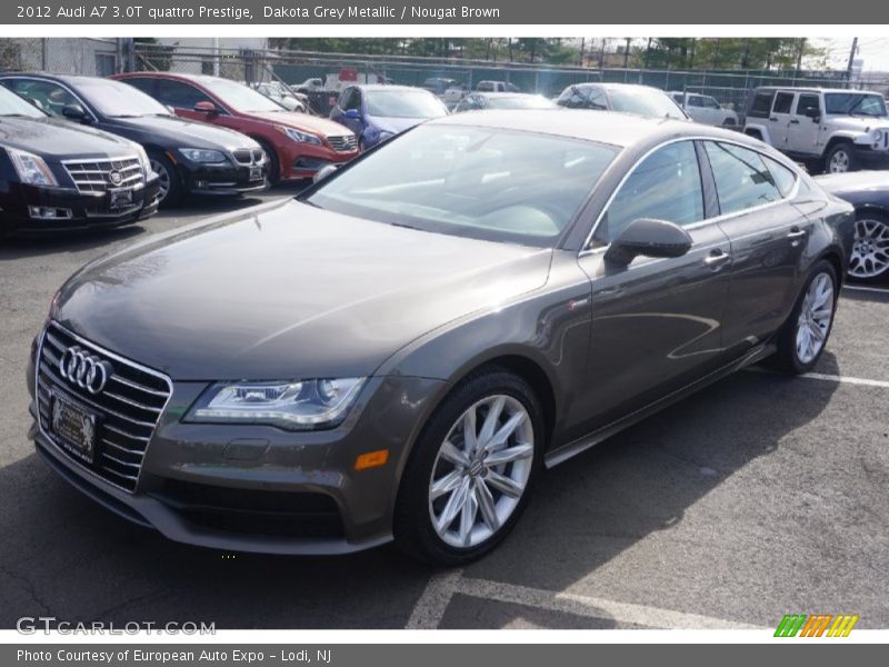 Dakota Grey Metallic / Nougat Brown 2012 Audi A7 3.0T quattro Prestige