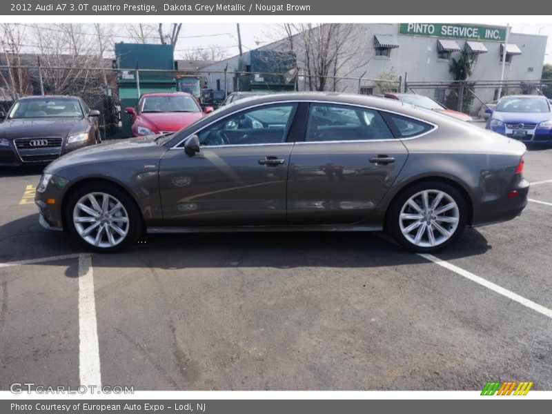 Dakota Grey Metallic / Nougat Brown 2012 Audi A7 3.0T quattro Prestige
