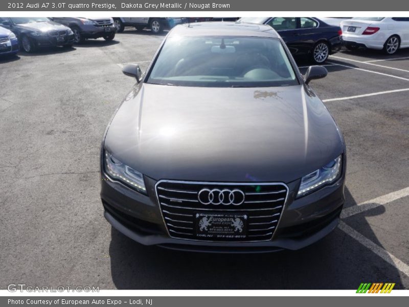 Dakota Grey Metallic / Nougat Brown 2012 Audi A7 3.0T quattro Prestige