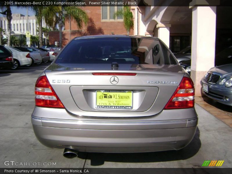 Pewter Silver Metallic / Black 2005 Mercedes-Benz C 230 Kompressor Sedan