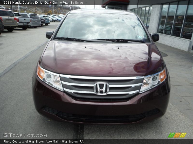 Dark Cherry Pearl II / Beige 2012 Honda Odyssey EX-L