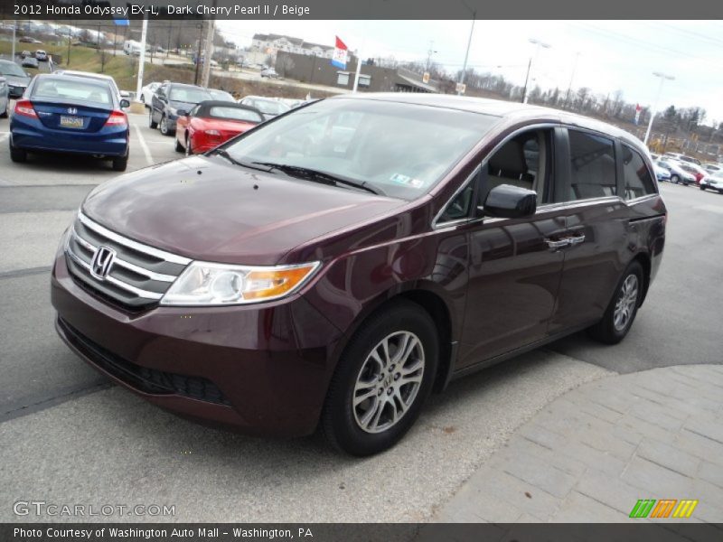 Dark Cherry Pearl II / Beige 2012 Honda Odyssey EX-L