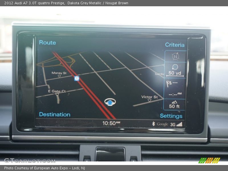 Dakota Grey Metallic / Nougat Brown 2012 Audi A7 3.0T quattro Prestige