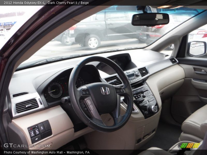 Dark Cherry Pearl II / Beige 2012 Honda Odyssey EX-L