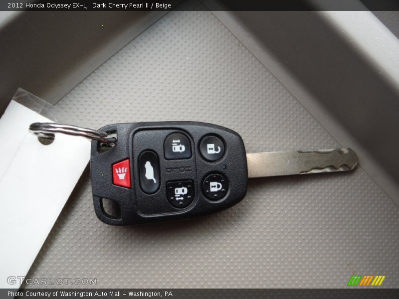 Dark Cherry Pearl II / Beige 2012 Honda Odyssey EX-L