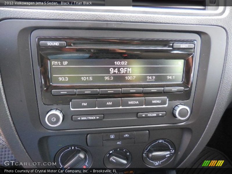 Black / Titan Black 2012 Volkswagen Jetta S Sedan