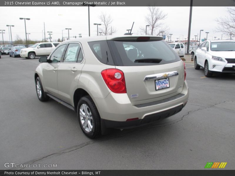 Champagne Silver Metallic / Jet Black 2015 Chevrolet Equinox LS AWD