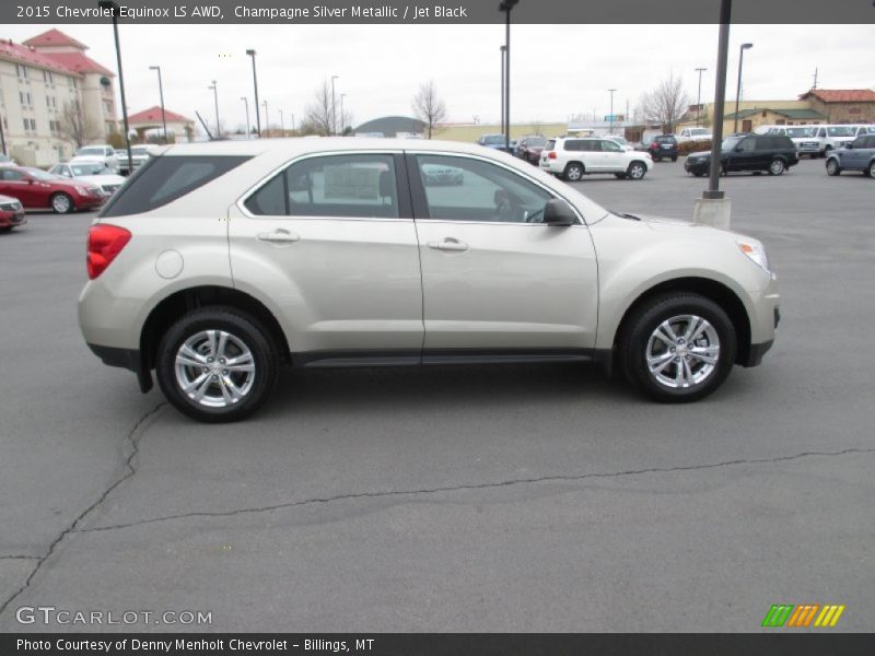 Champagne Silver Metallic / Jet Black 2015 Chevrolet Equinox LS AWD