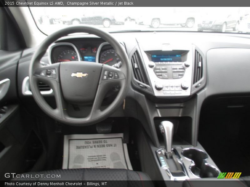 Champagne Silver Metallic / Jet Black 2015 Chevrolet Equinox LS AWD