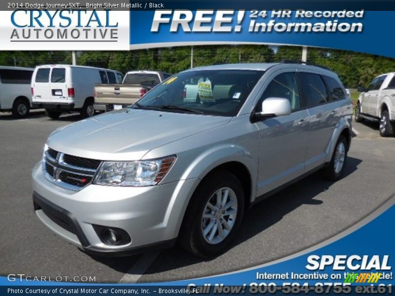 Bright Silver Metallic / Black 2014 Dodge Journey SXT