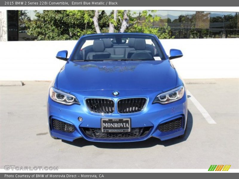Estoril Blue Metallic / Black 2015 BMW 2 Series 228i Convertible