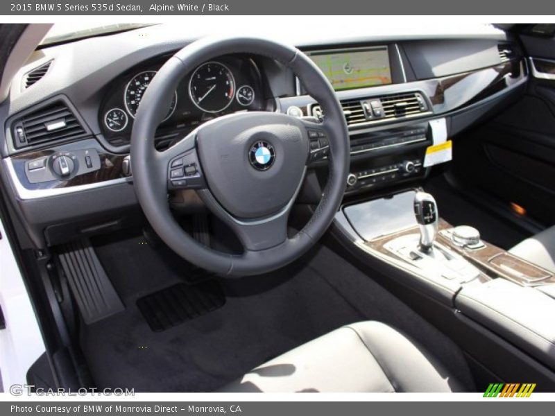 Alpine White / Black 2015 BMW 5 Series 535d Sedan
