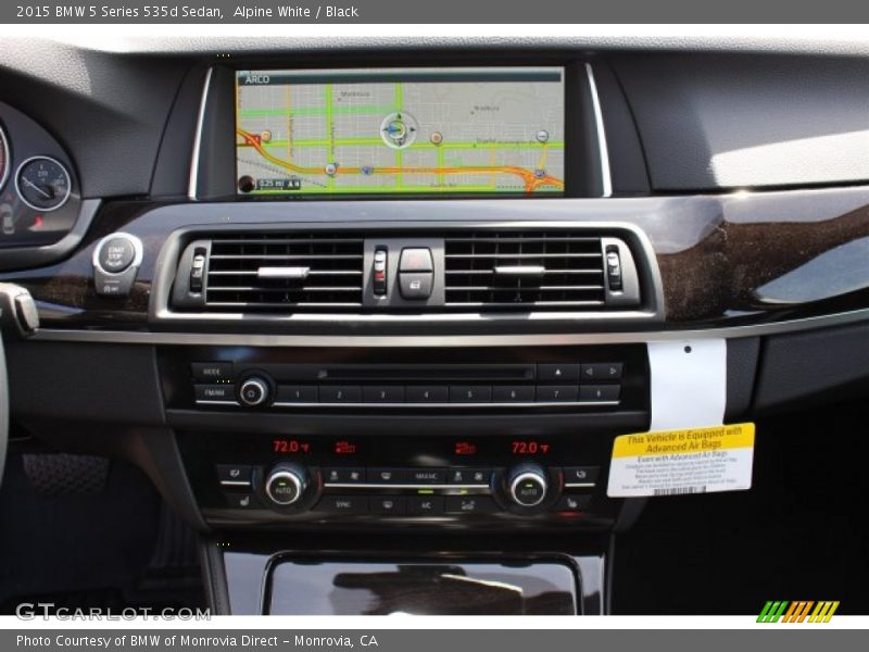 Alpine White / Black 2015 BMW 5 Series 535d Sedan
