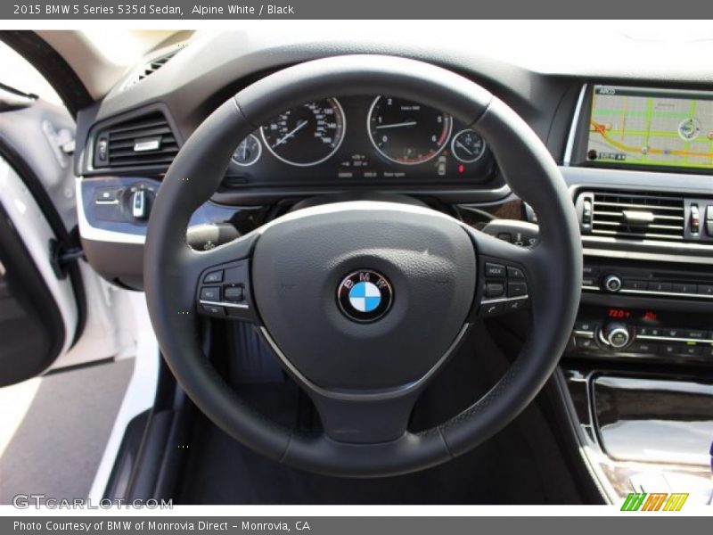 Alpine White / Black 2015 BMW 5 Series 535d Sedan