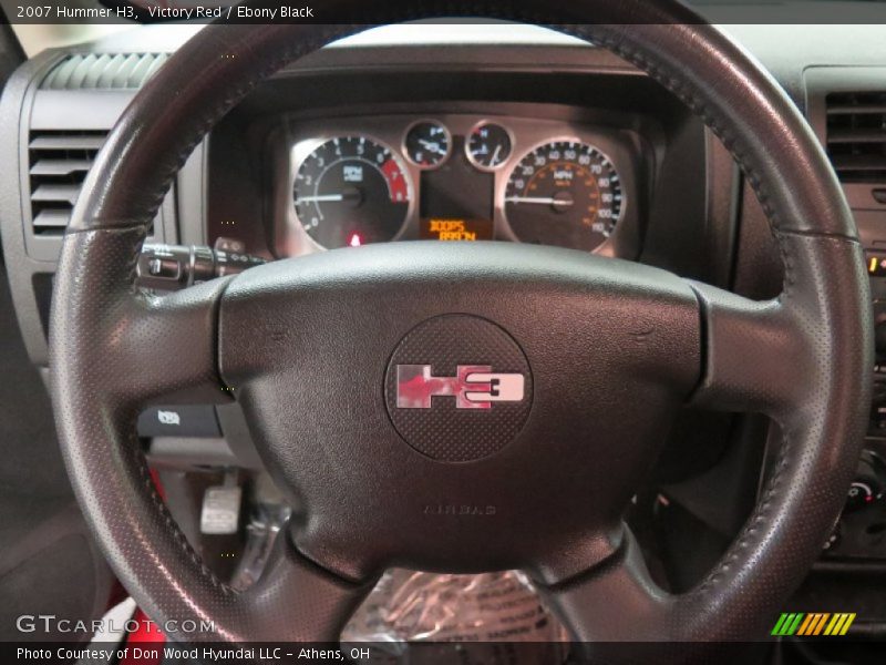 Victory Red / Ebony Black 2007 Hummer H3