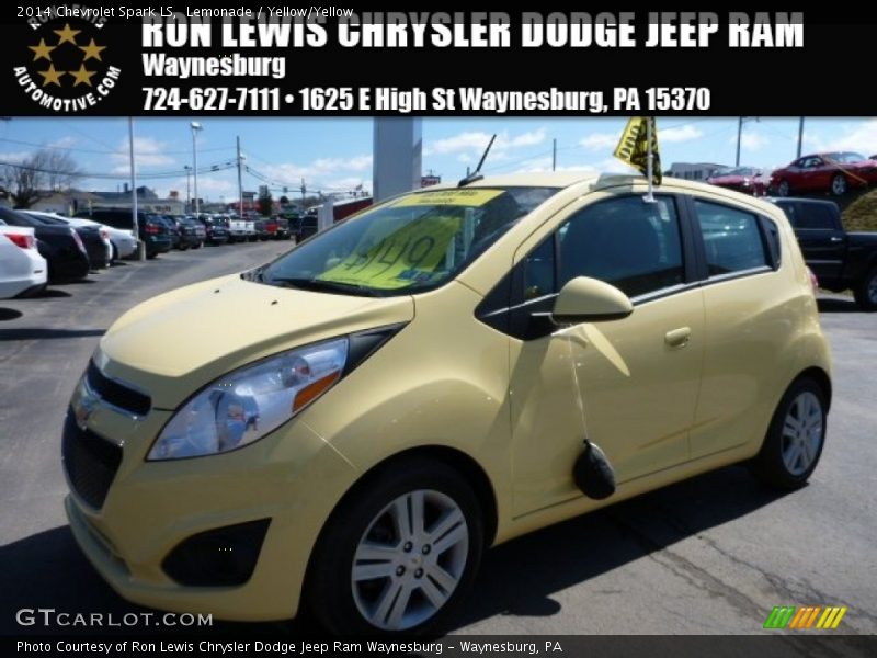 Lemonade / Yellow/Yellow 2014 Chevrolet Spark LS