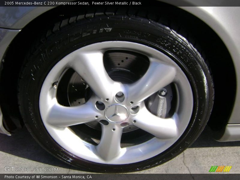 Pewter Silver Metallic / Black 2005 Mercedes-Benz C 230 Kompressor Sedan