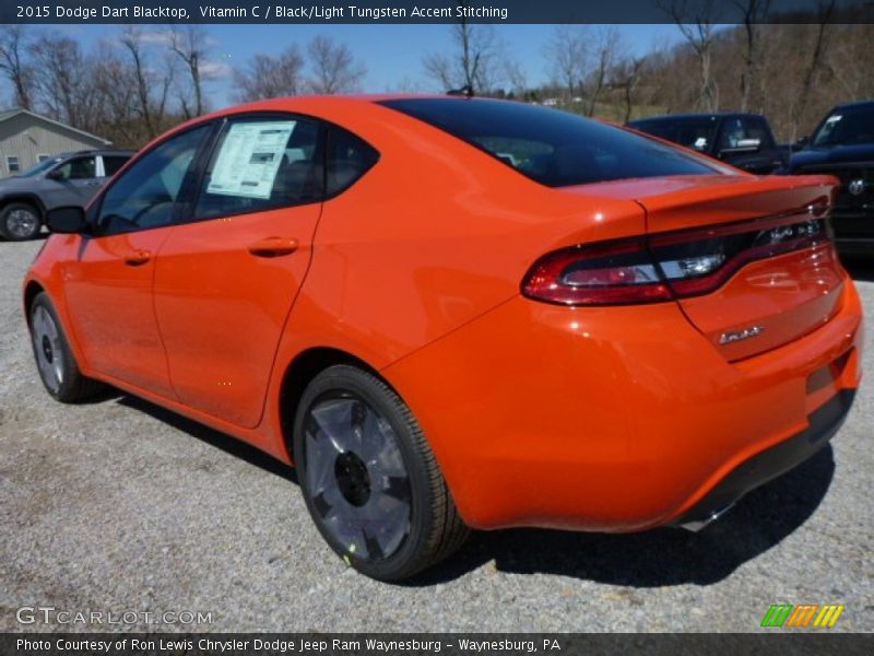Vitamin C / Black/Light Tungsten Accent Stitching 2015 Dodge Dart Blacktop