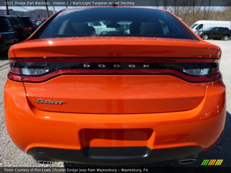 Vitamin C / Black/Light Tungsten Accent Stitching 2015 Dodge Dart Blacktop