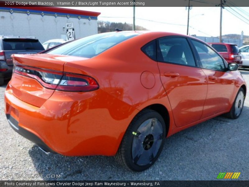 Vitamin C / Black/Light Tungsten Accent Stitching 2015 Dodge Dart Blacktop