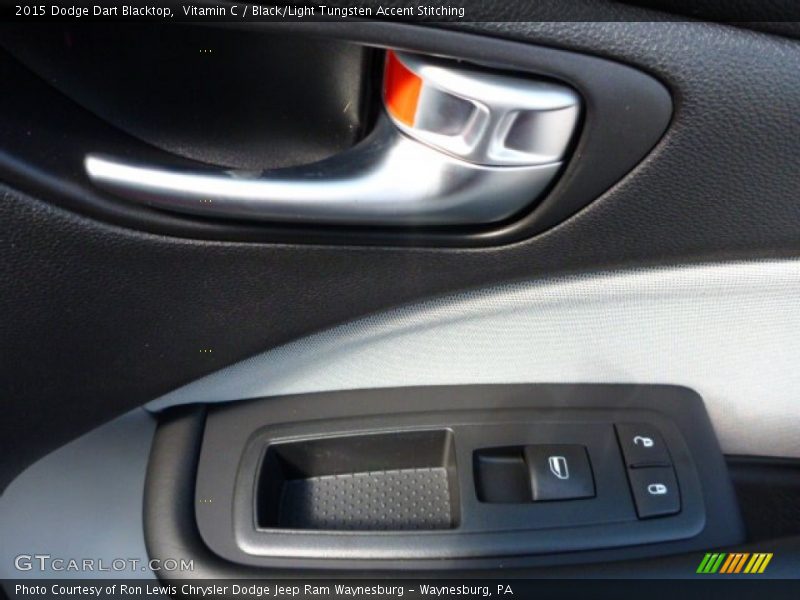 Vitamin C / Black/Light Tungsten Accent Stitching 2015 Dodge Dart Blacktop