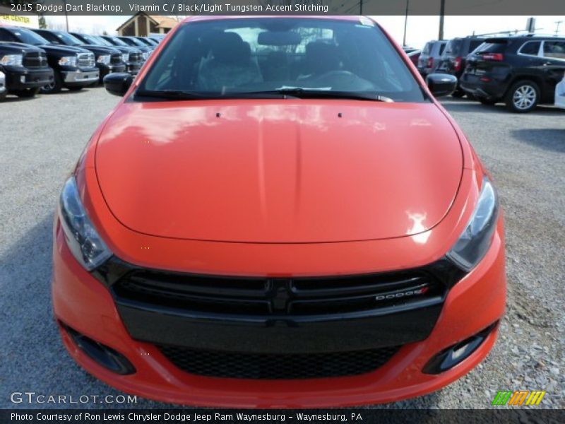 Vitamin C / Black/Light Tungsten Accent Stitching 2015 Dodge Dart Blacktop