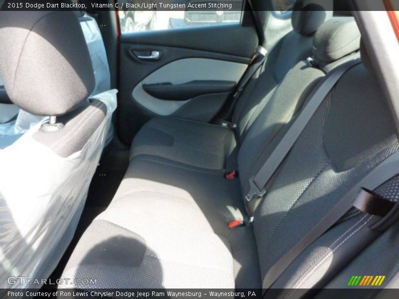 Vitamin C / Black/Light Tungsten Accent Stitching 2015 Dodge Dart Blacktop