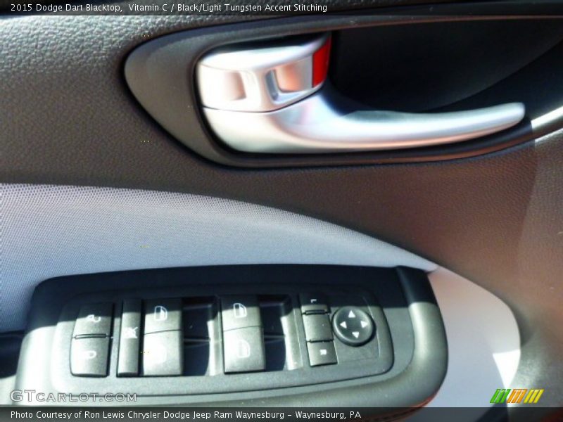Vitamin C / Black/Light Tungsten Accent Stitching 2015 Dodge Dart Blacktop