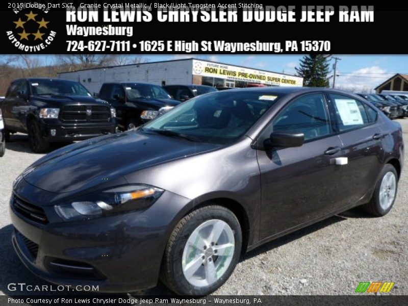 Granite Crystal Metallic / Black/Light Tungsten Accent Stitching 2015 Dodge Dart SXT