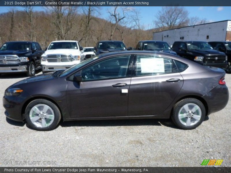 Granite Crystal Metallic / Black/Light Tungsten Accent Stitching 2015 Dodge Dart SXT