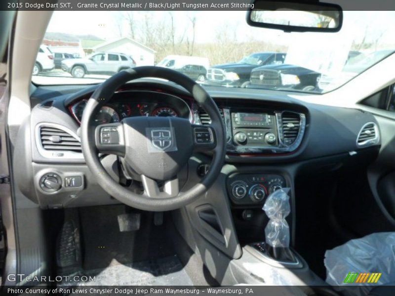 Granite Crystal Metallic / Black/Light Tungsten Accent Stitching 2015 Dodge Dart SXT