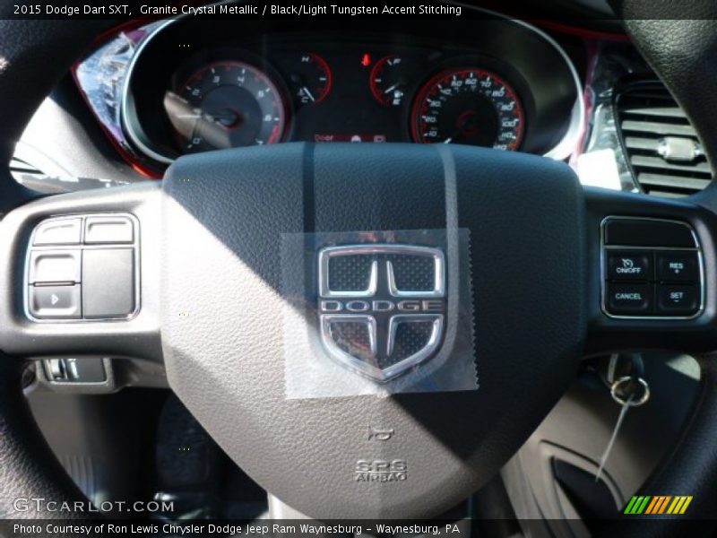 Granite Crystal Metallic / Black/Light Tungsten Accent Stitching 2015 Dodge Dart SXT
