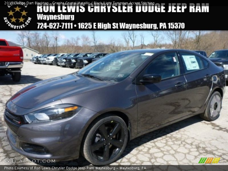 Granite Crystal Metallic / Black/Light Tungsten Accent Stitching 2015 Dodge Dart Blacktop