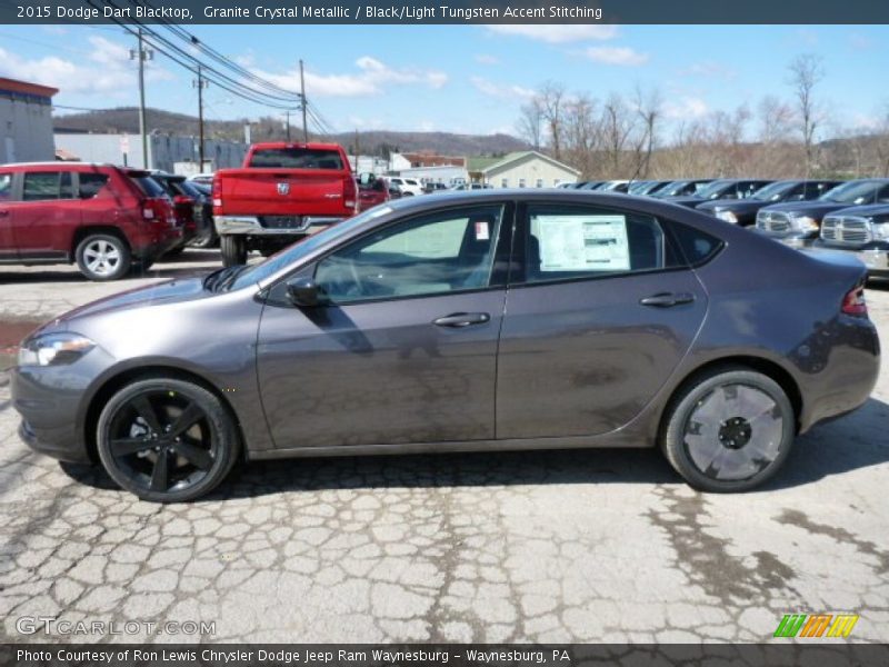 Granite Crystal Metallic / Black/Light Tungsten Accent Stitching 2015 Dodge Dart Blacktop