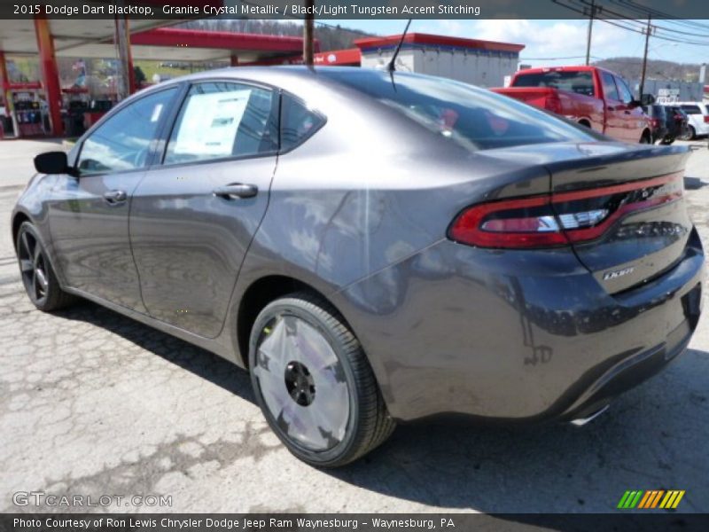 Granite Crystal Metallic / Black/Light Tungsten Accent Stitching 2015 Dodge Dart Blacktop