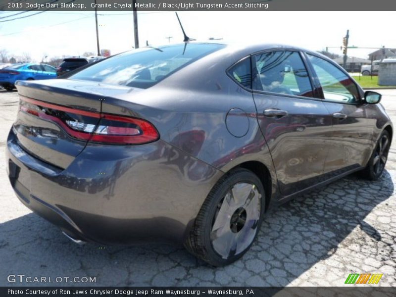 Granite Crystal Metallic / Black/Light Tungsten Accent Stitching 2015 Dodge Dart Blacktop