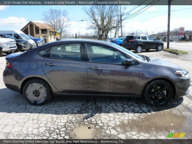 Granite Crystal Metallic / Black/Light Tungsten Accent Stitching 2015 Dodge Dart Blacktop