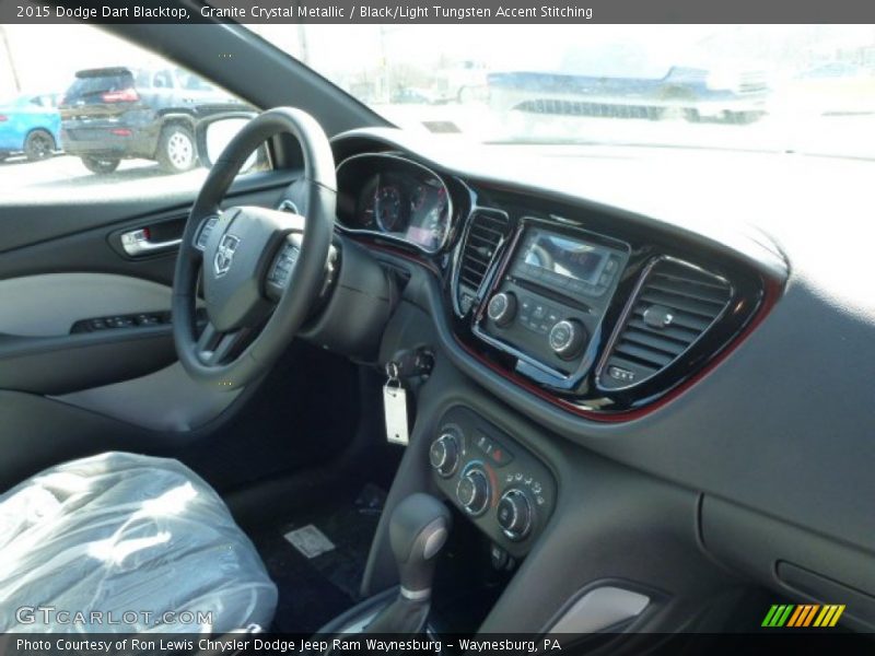 Granite Crystal Metallic / Black/Light Tungsten Accent Stitching 2015 Dodge Dart Blacktop