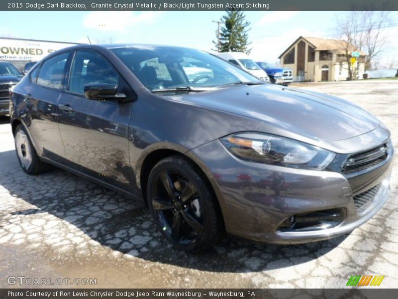 Granite Crystal Metallic / Black/Light Tungsten Accent Stitching 2015 Dodge Dart Blacktop