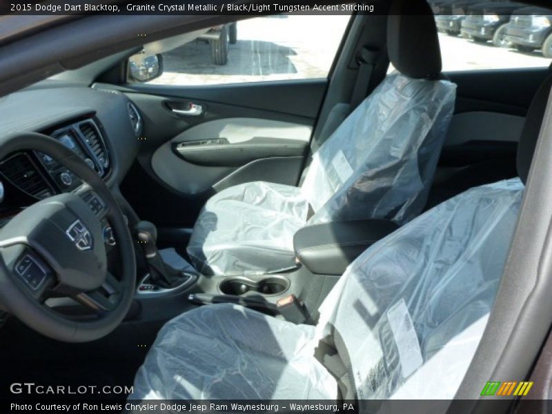 Granite Crystal Metallic / Black/Light Tungsten Accent Stitching 2015 Dodge Dart Blacktop