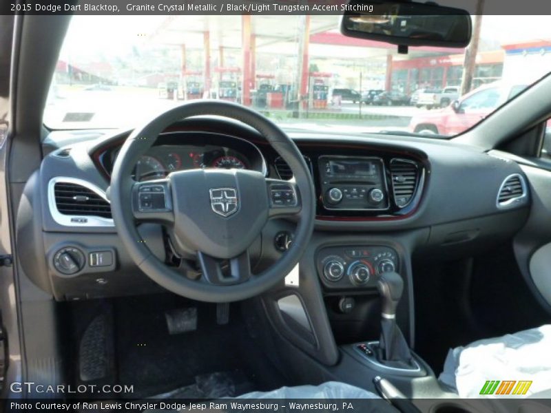 Granite Crystal Metallic / Black/Light Tungsten Accent Stitching 2015 Dodge Dart Blacktop