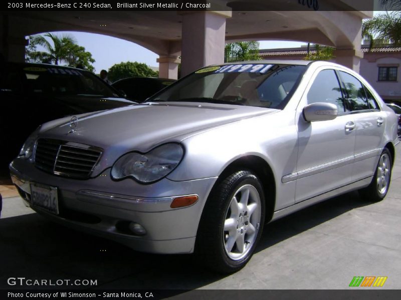 Brilliant Silver Metallic / Charcoal 2003 Mercedes-Benz C 240 Sedan