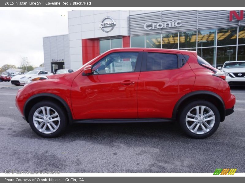 Cayenne Red / Black/Red 2015 Nissan Juke SV