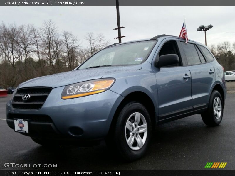 Silver Blue / Gray 2009 Hyundai Santa Fe GLS